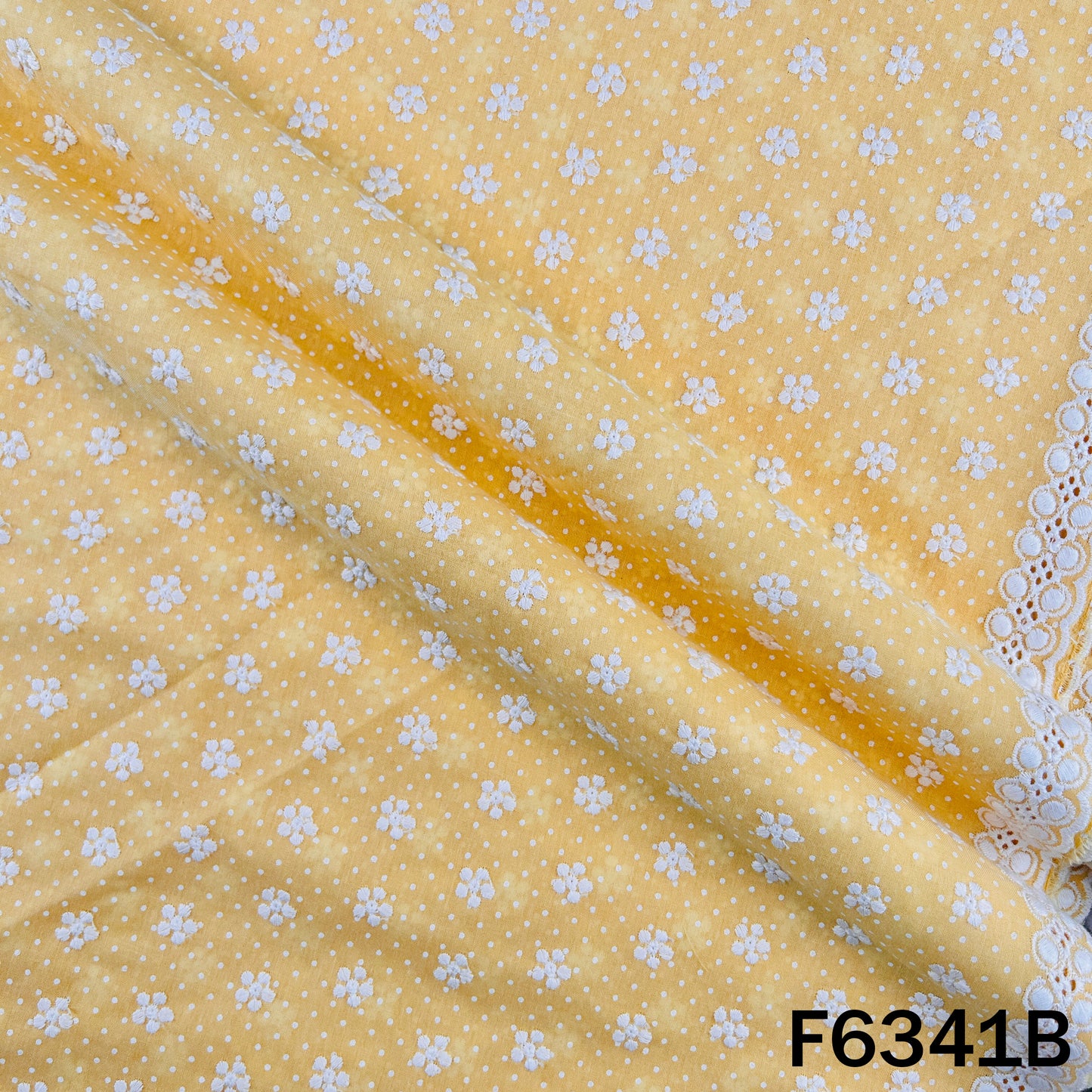 Chikankari Cotton Fabric - F6341