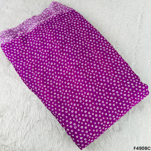 Bandhani Print Chinon Chiffon Fabric-F4908