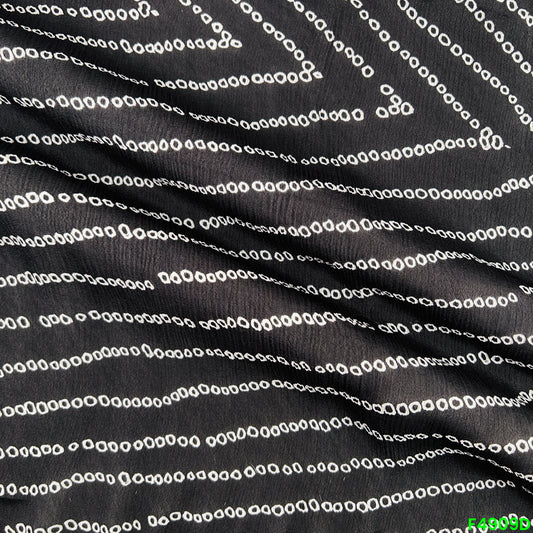 Bandhani Print Leheriya Chinon Chiffon Fabric-F4909
