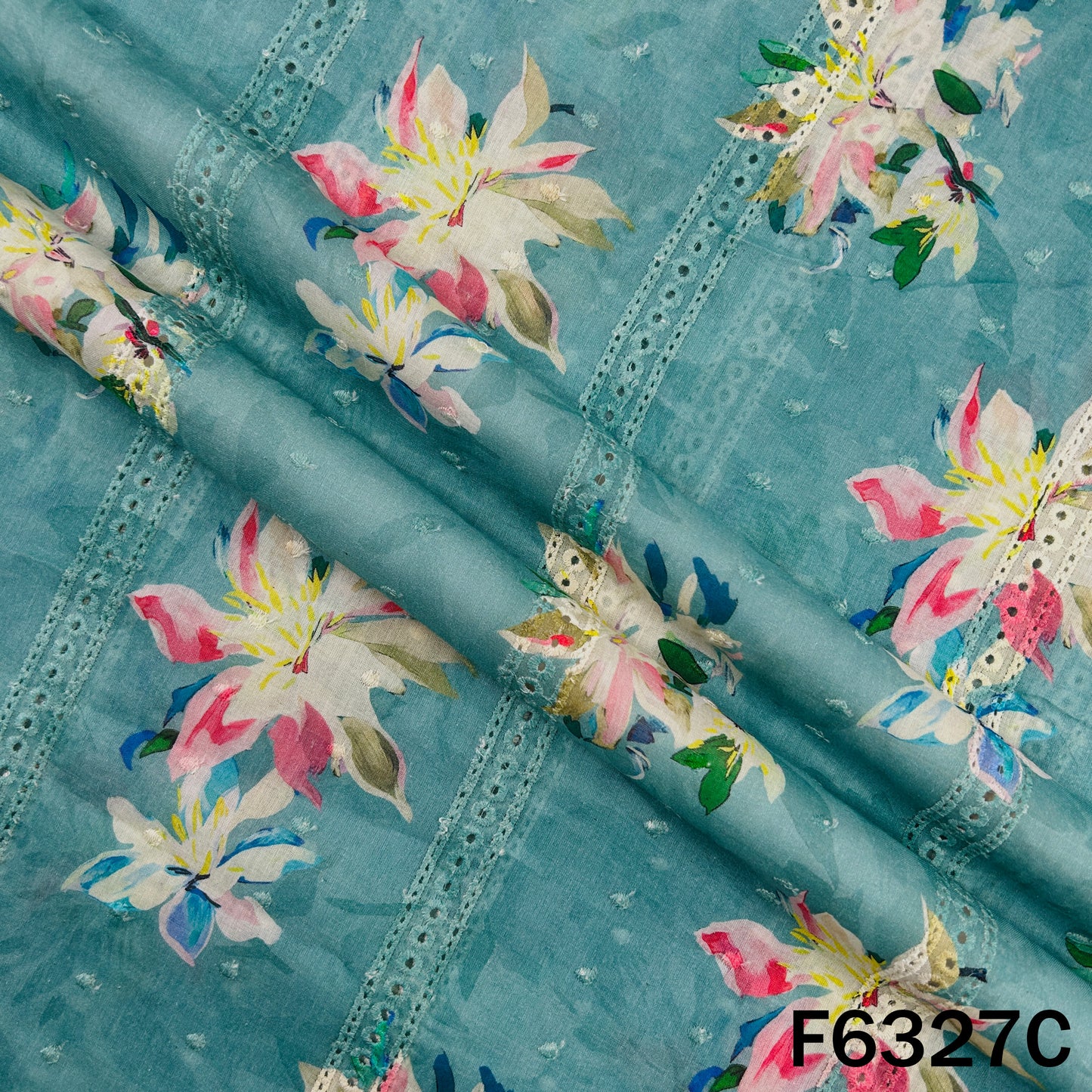 Digital Print Hakoba Cambric Cotton Fabric - F6327