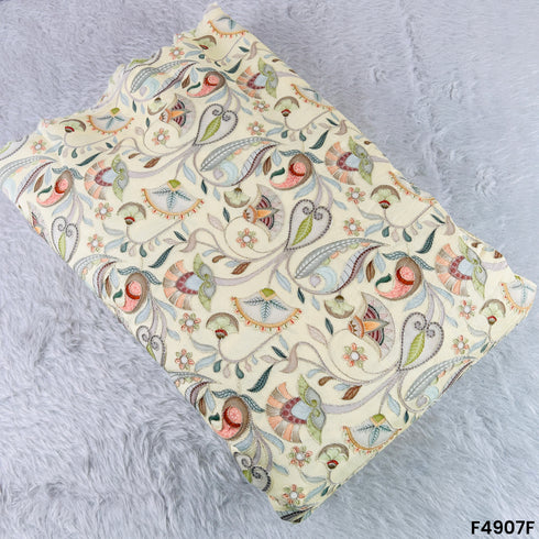 Positional Print Modal silk Fabric-F4907