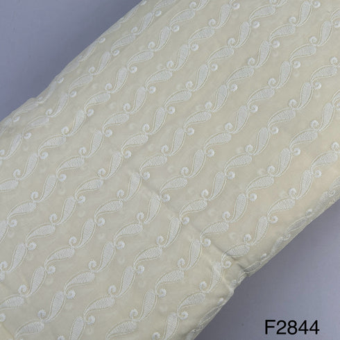 Chikankari Cotton Fabric-F2844