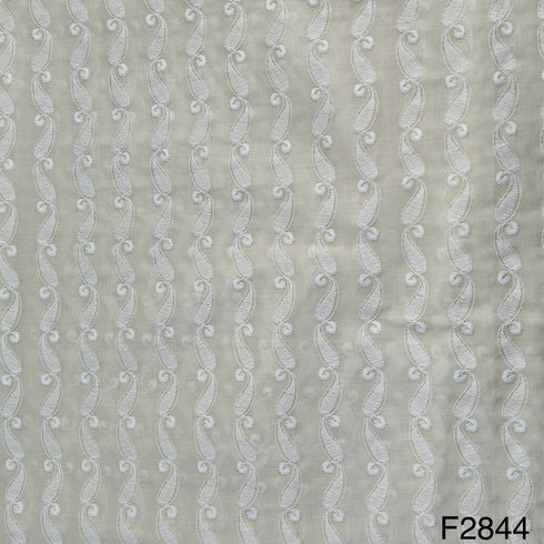 Chikankari Cotton Fabric-F2844