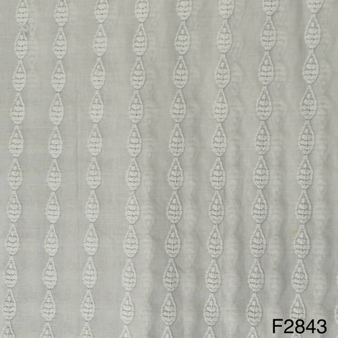 Chikankari Cotton Fabric-F2843