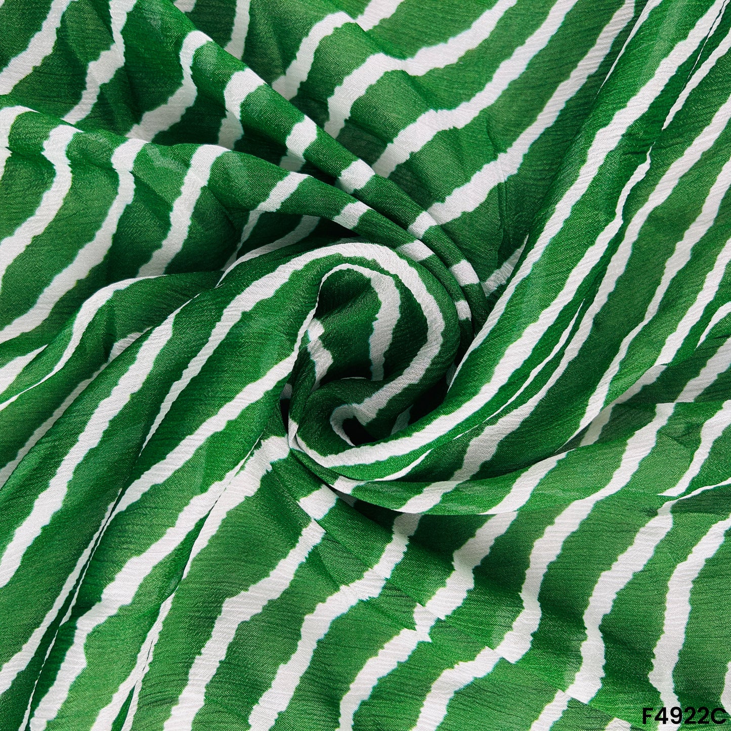 Leheriya Print Chinon Chiffon Fabric-F4922