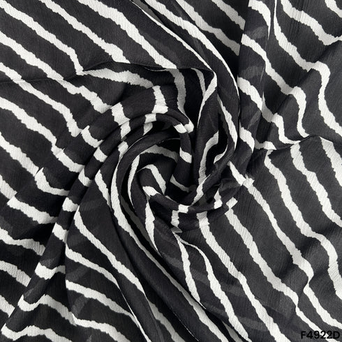 Leheriya Print Chinon Chiffon Fabric-F4922