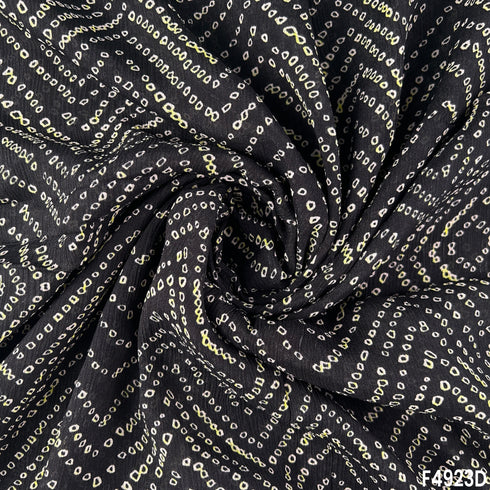 Leheriya Print Chinon Chiffon Fabric-F4923