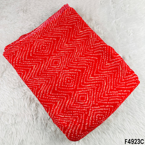 Leheriya Print Chinon Chiffon Fabric-F4923