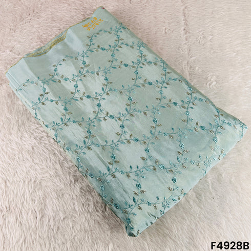 Cut Dana Thread Embroidered Simmer Tissue Fabric-F4928