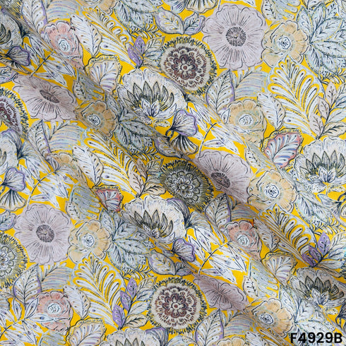 Digital Print Cambric Cotton Fabric-F4929