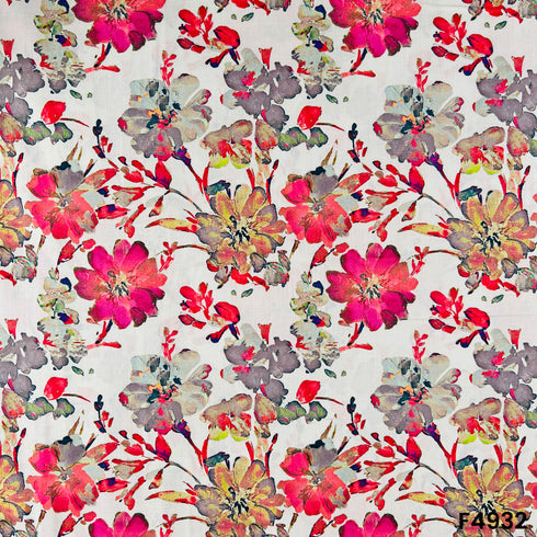 Digital Print Cambric Cotton Fabric-F4932