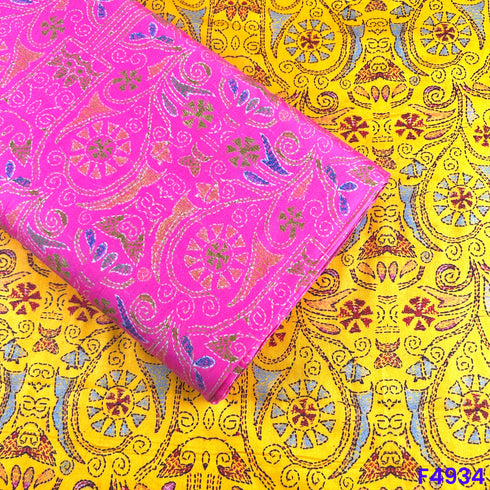 Digital Print Glaze Cotton Fabric-F4934