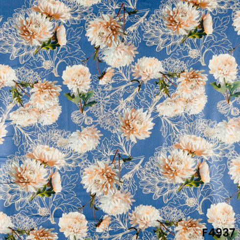 Digital Print Glaze Cotton Fabric-F4937