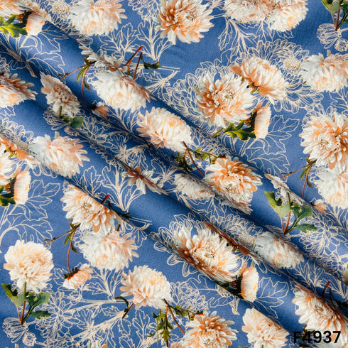 Digital Print Glaze Cotton Fabric-F4937