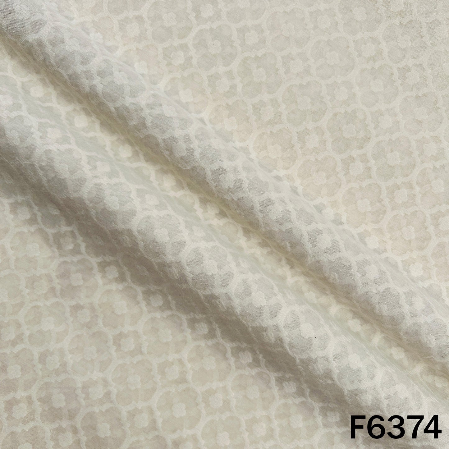 Dyeable Self Jacquard Chanderi Fabric - F6374