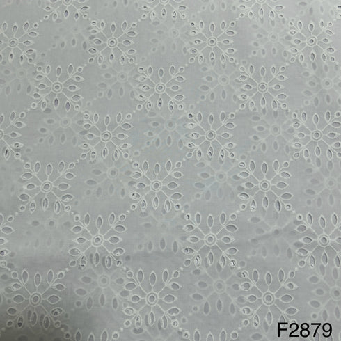 Chikankari Cotton Fabric-F2879