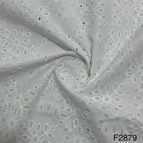 Chikankari Cotton Fabric-F2879