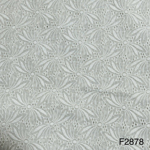 Chikankari Cotton Fabric-F2878