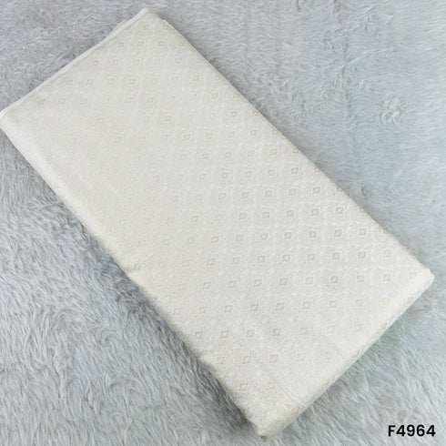 Dyeable Self Jaquard Pure Brocade Fabric-F4964