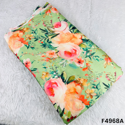 Digital Print Satin Silk Fabric-F4968
