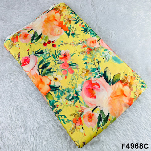 Digital Print Satin Silk Fabric-F4968