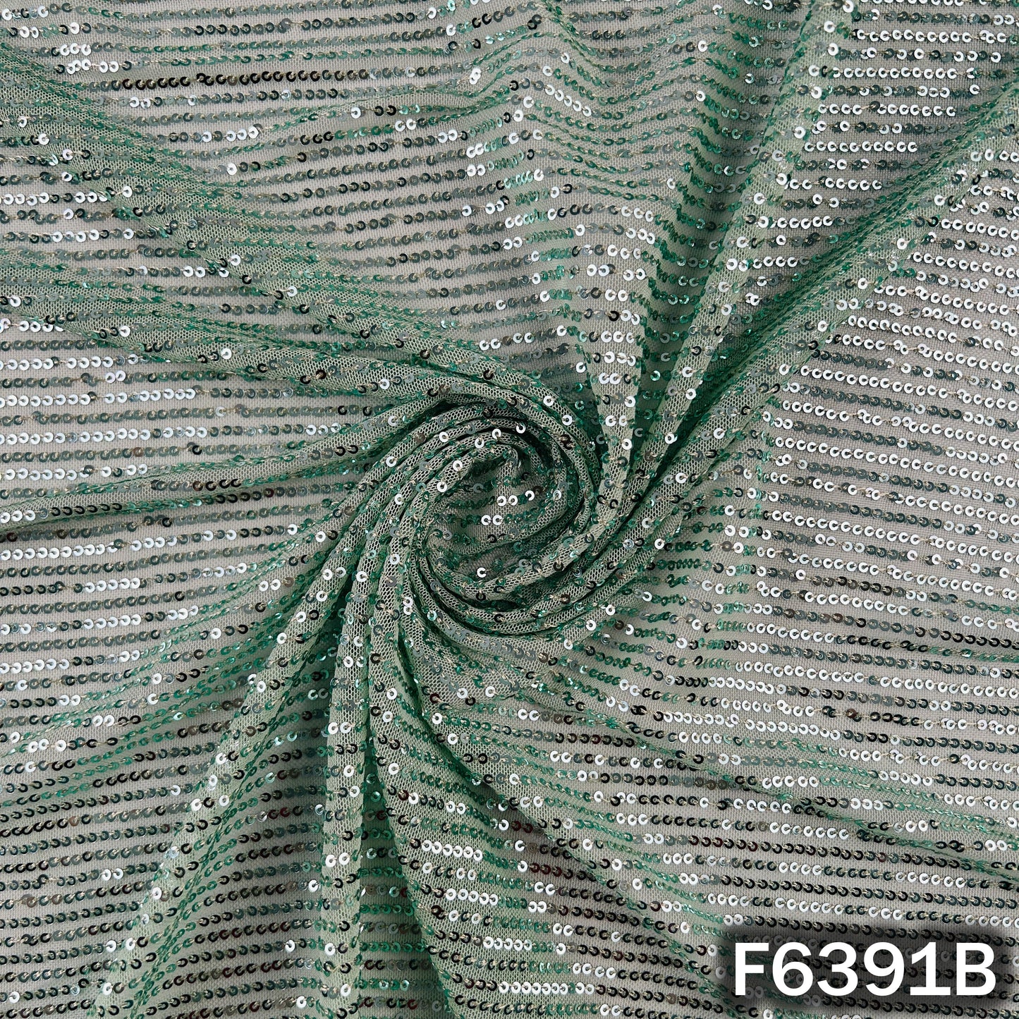 Sequins Work Lycra Net Fabric - F6391