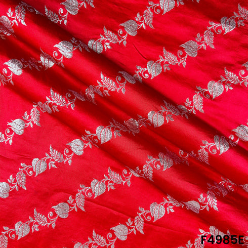 Zari Work Banarasi Silk Fabric-F4985