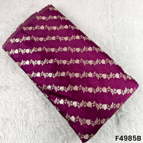 Zari Work Banarasi Silk Fabric-F4985