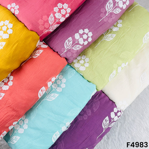 Thread Sequins Embroidered Muslin Cotton Fabric-F4983