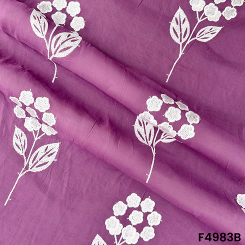 Thread Sequins Embroidered Muslin Cotton Fabric-F4983