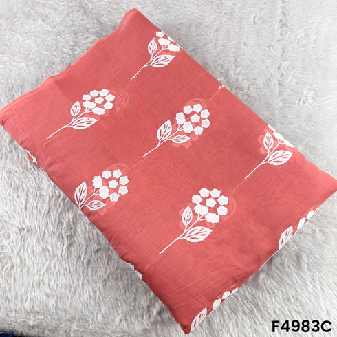 Thread Sequins Embroidered Muslin Cotton Fabric-F4983