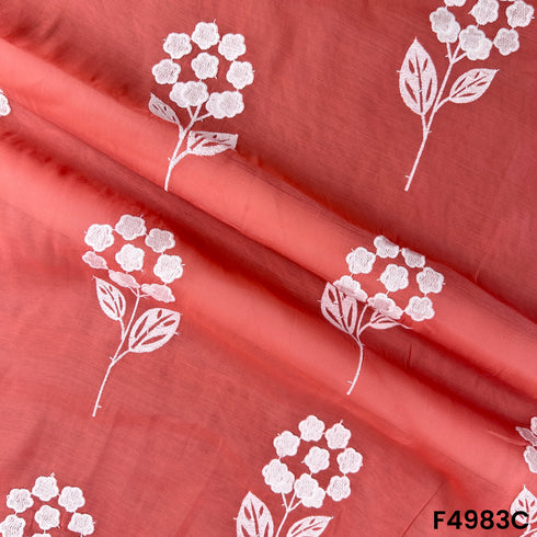 Thread Sequins Embroidered Muslin Cotton Fabric-F4983