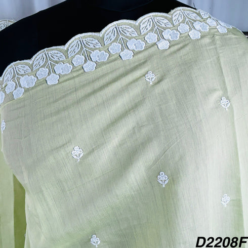 Thread Sequins Embroidered Muslin Silk Dupatta-D2208