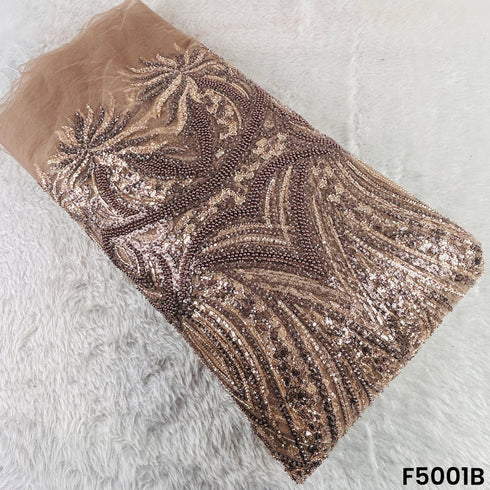 Cut Dana Sequins Embroidered Net Fabric-F5001