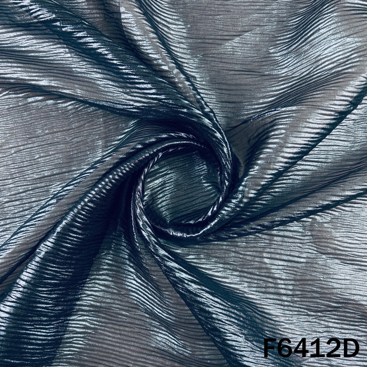 Crushed Foil Organza Fabric - F6412