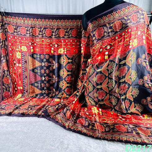 Printed Modal Silk Dupatta-D2217