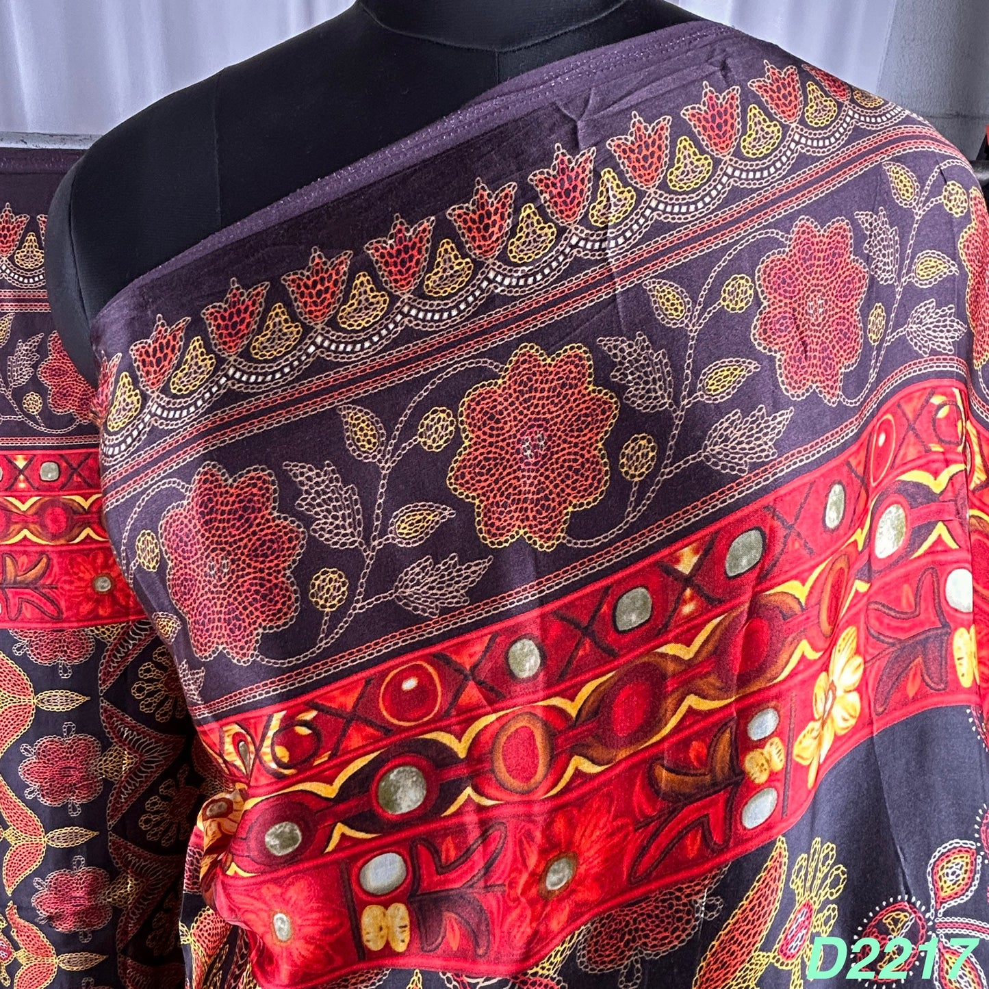 Printed Modal Silk Dupatta-D2217