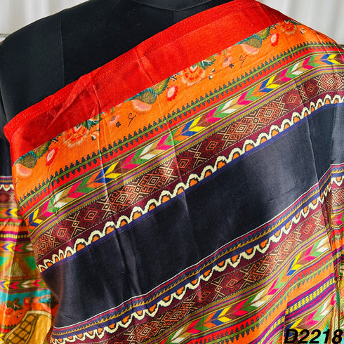 Printed Modal Silk Dupatta-D2218