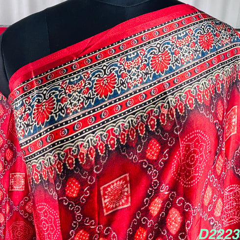 Printed Modal Silk Dupatta-D2223