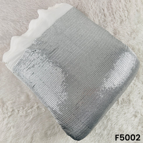 Zari Sequins Embroidered Geporgette FabriC-F5002