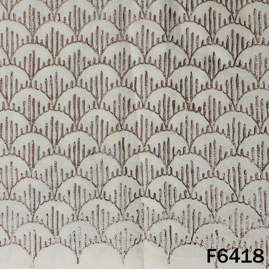 Dyeable Gota Patti Work Kora Cotton Fabric - F6418