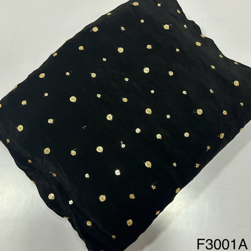 Zari Sequins Crepe Fabric-F3001