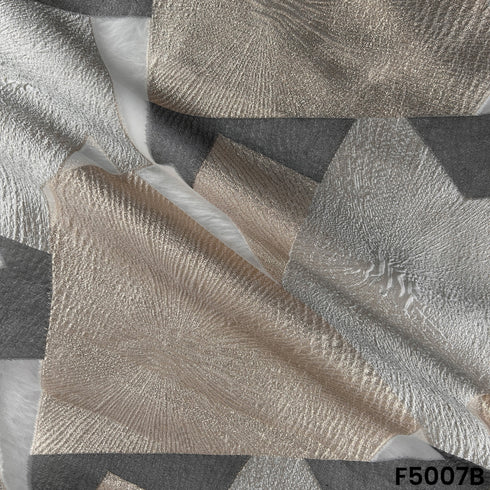 Zari Work Crushed Tissue Fabric-F5007