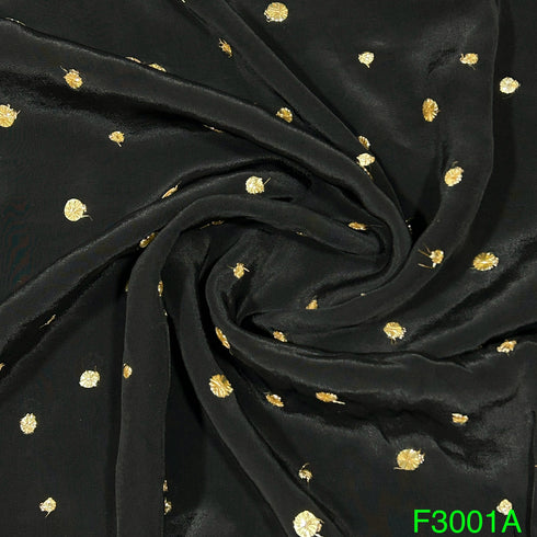 Zari Sequins Crepe Fabric-F3001