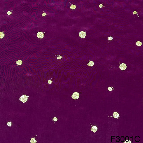Zari Sequins Crepe Fabric-F3001