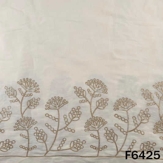 Dyeable Gota Patti Work Kora Cotton Fabric - F6425