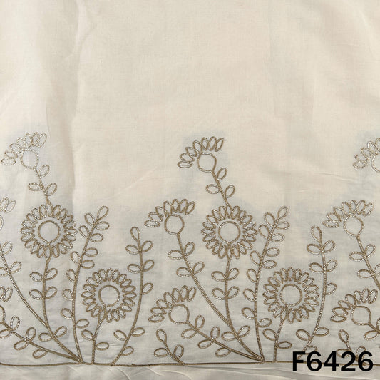 Dyeable Gota Patti Work Kora Cotton Fabric - F6426