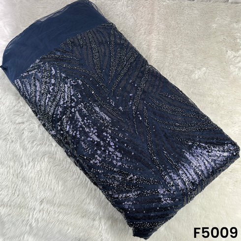 Cut Dana Sequins Embroidered Net Fabric-F5009