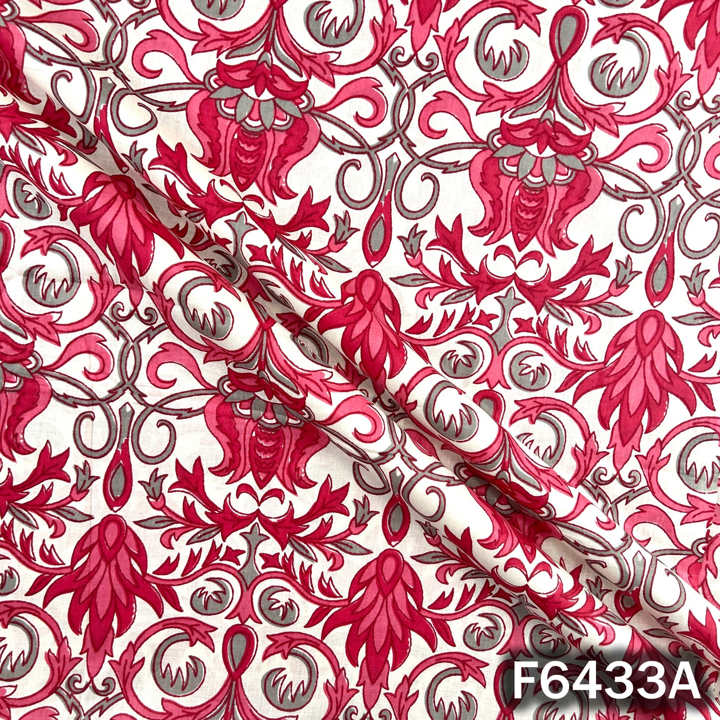 Block Print Cambric Cotton Fabric - F6433