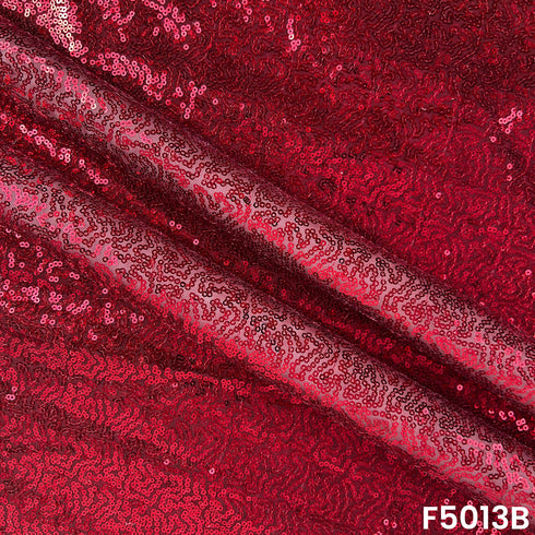 Embroidered Sequins Work Net Fabric-F5013